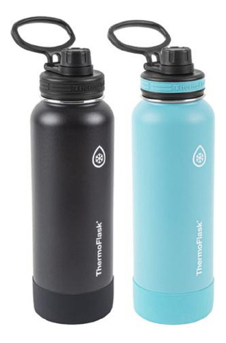 Termos De Agua 1.20 Litros 40 Oz X2 Unidades Thermoflask Color Azul Claro