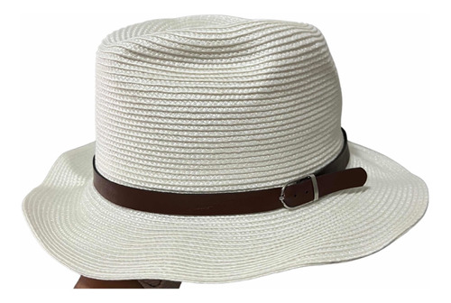 Sombrero Malvarosa Blanco Tejido