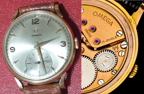 Imagen 1 de 9 de Reloj Omega Oro Cal265 Cuerda Tresor 1954 Original Impecable