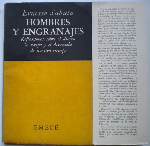 Sábato Ernesto / Hombres Y Engranajes.  Reflexiones Sobre El