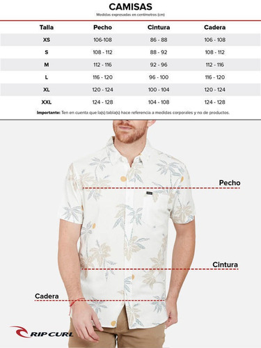 Camisa 6c446 Hombre Multicolor Rip Curl