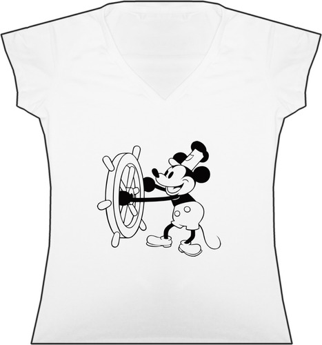 Blusa Mickey Mouse Dama Camiseta Bca Urbanoz