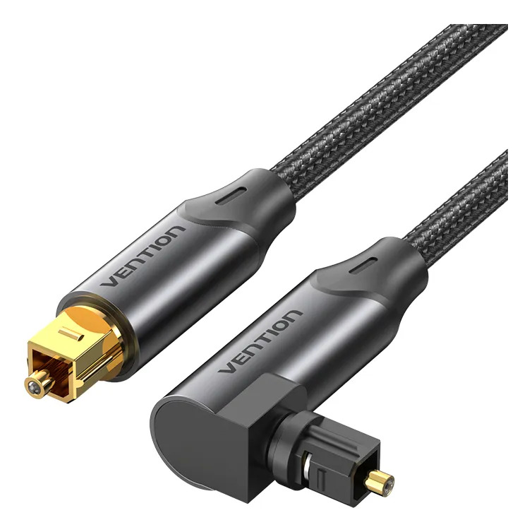 Cabo Áudio Óptico Digital 90º Hifi Toslink 0,5m 50cm Vention