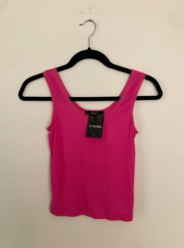 Forever 21 Playera Tank Color Bugambilia Acanalada