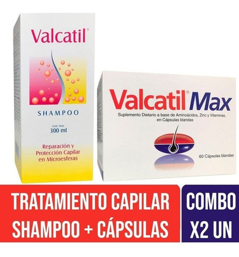 Valcatil Max X 60 Caps + Valcatil Shampoo X 150 Ml Combo