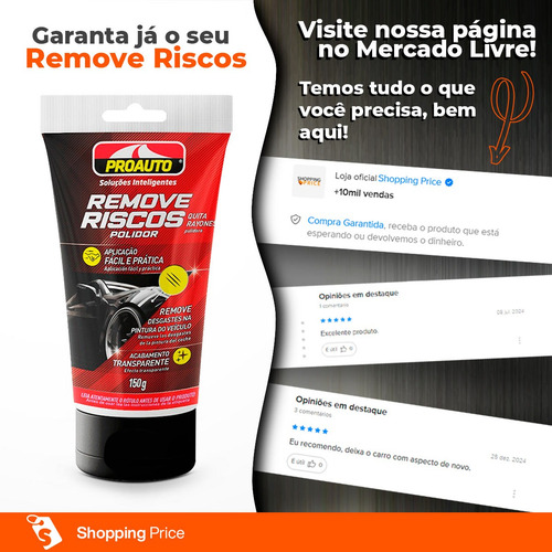 Kit 3 Tira Riscos Acabamento Transparente Proauto Fácil 150g