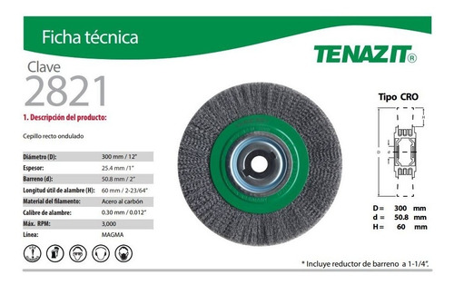 Carda Alambre Ondulado 12 X 2 Austromex Aus-2821