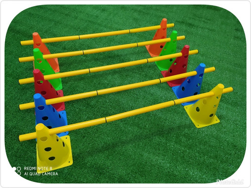 Imagem 4 de 4 de Kit Treino Funcional Escada Pvc + Cones C/ Barrera + Pratos!