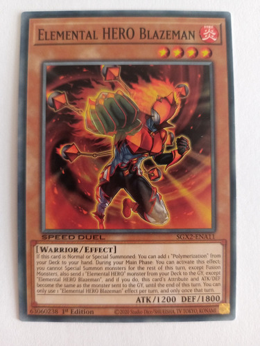 Elemental Hero Blazeman - Common    Sgx2