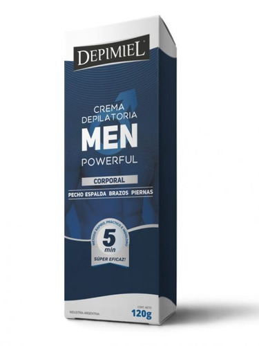 Imagen 1 de 1 de Crema depilatoria Depimiel Men Powerful corporal piel normal 120 g