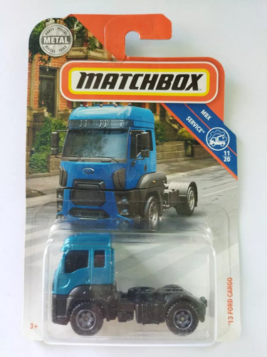 Matchbox 13 Ford Cargo Tracto Camión Trailer Azul 11/20