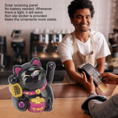 Lámpara Solar Con Forma De Gato De La Suerte, Diseño Chino,