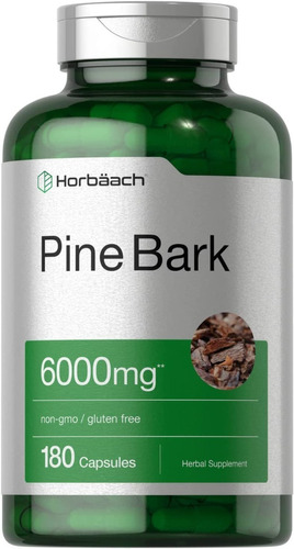 Circulación Pine Bark 6000 Mg X 180 Capsulas Original Usa