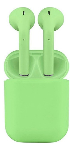 Auriculares Bluetooth modelo simple Inpods 12, V5.3, color verde claro, color verde
