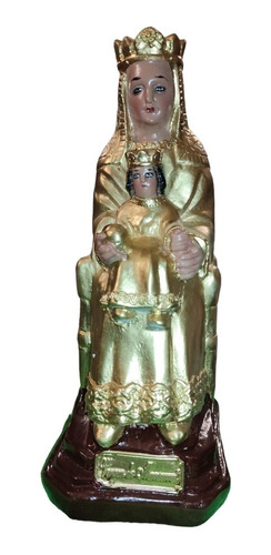 Virgen De Montserrat, Figura Estatuilla Dorado Religiosa 