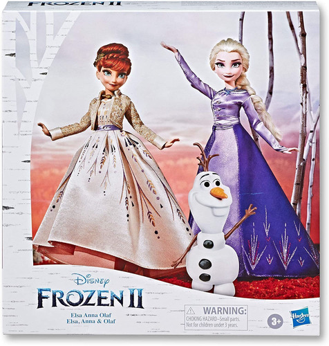 Frozen 2 Muñecas Elsa Anna Y Olaf Hasbro Version Lujo 25cm 