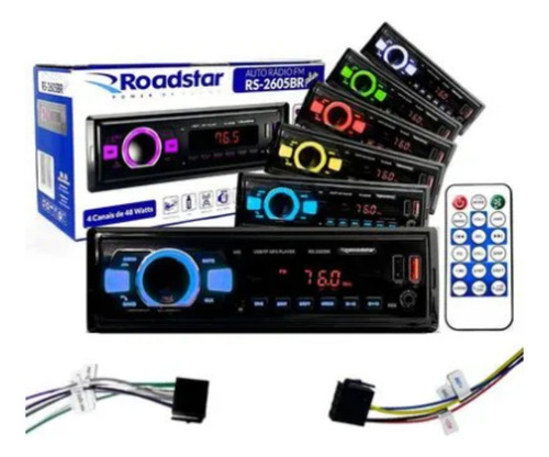 Auto Radio Mp3 Crossfox Trafic Bt Rca Fm Sd Usb Rbg