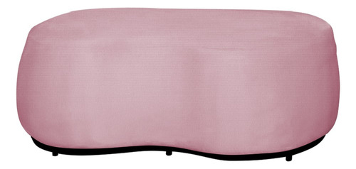 Puff Decorativo Beatriz Orgânico Crm Suede Azul Marinho Cor Suede Rosa