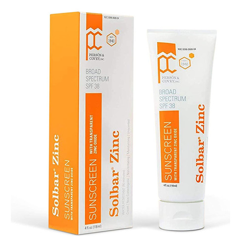 Solbar Zinc Sun Protection Cream Spf 38 4 Oz (paquete De 2)