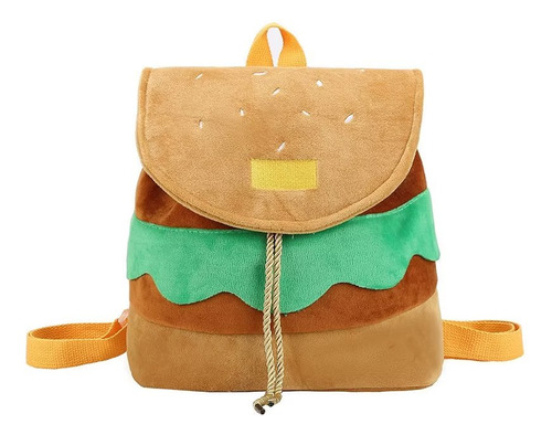 Mochila Para Mujer Con Diseño De Hamburguesa De Dibujos Anim