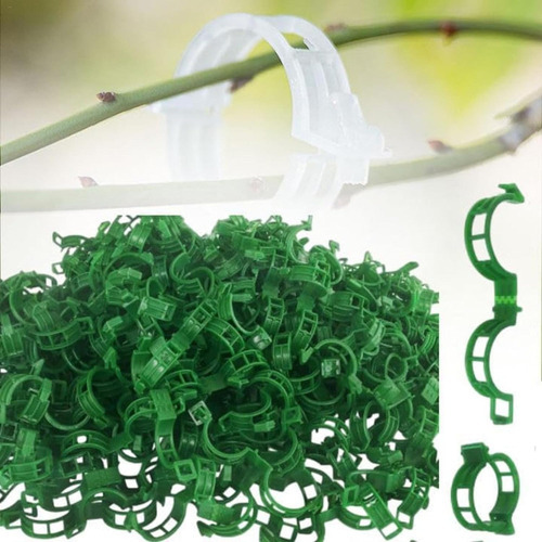 300 Clip Anillo Gancho Tutoreo Soporte Plantas Ramas Enredad