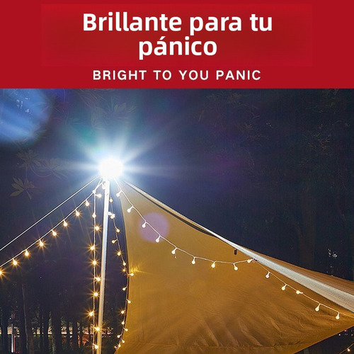 Linterna De Camping Recargable LED De Emergencia Iluminación Exterior Para Mesitas De Noche 6 Un.