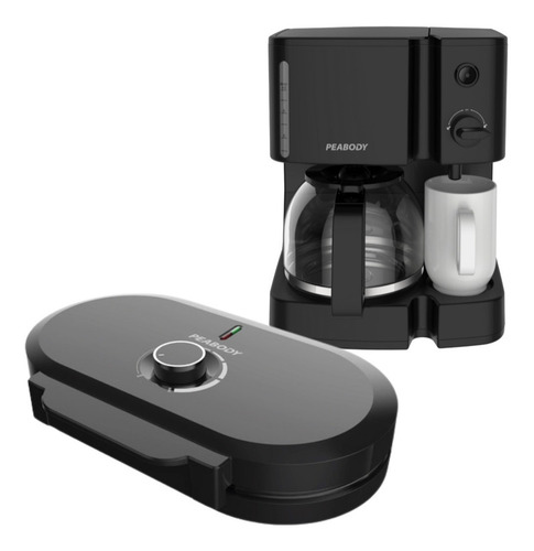 Imagen 2 de 10 de Cafetera Eléctrica Peabody Pe-ct01 + Wafflera Pe-wm187