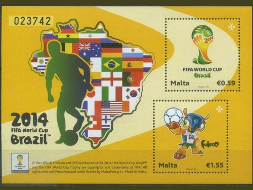 2014 Deportes- Mundial De Futbol Brasil 2014- Malta (bloque)