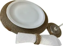 Comprar Plato De Sitio De Yute, Posavaso Y Servilletero