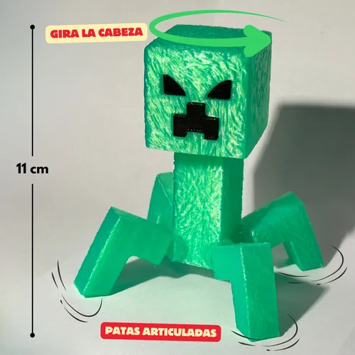 Muñeco Creeper Articulado Minecraft Película Figura Juguete