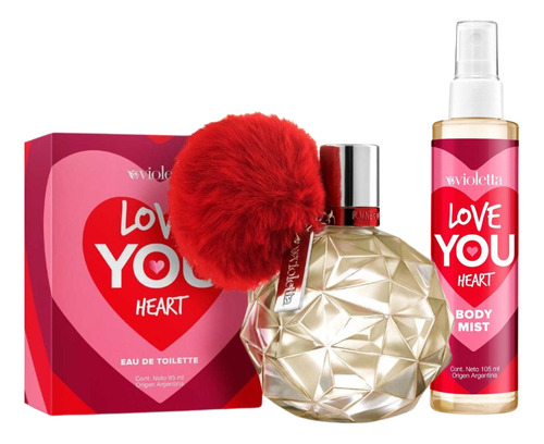 Eau De Toilette Love You Heart Y Body Mist De Regalo