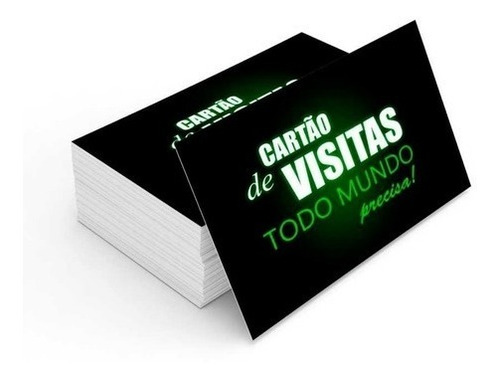 1000 Cartões De Visita Couchê 250g Verniz Uv Total Frente