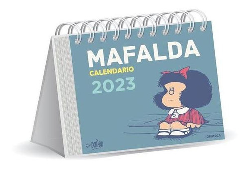 Mafalda 2023 Calendario Escritorio - Azul Claro - Granica