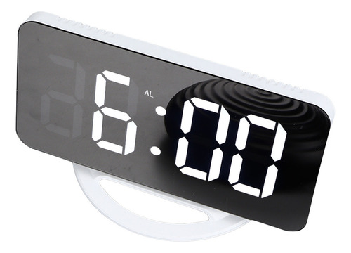 Reloj Despertador Digital Led Con Espejo De Carga Usb .