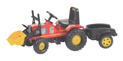 Tractor A Pedal Con Pala Y Tráiler Para Niños - Biemme
