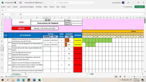 Plan Anual De Trabajo Sg-sst