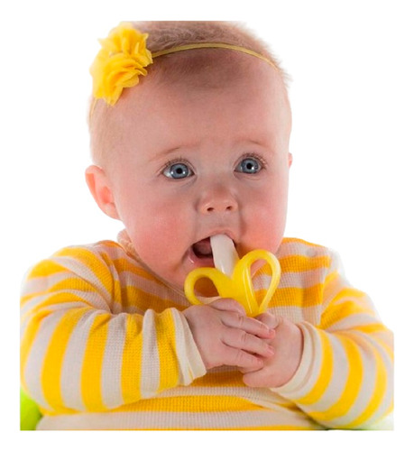 Rascaencías  Cepillo Llama Dientes - Diseño Banano - Bebes