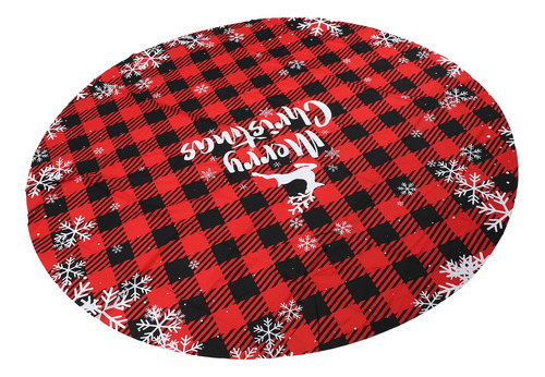 Mantel De Mesa Redondo Para Navidad, 60 Pulgadas, Poliéster,