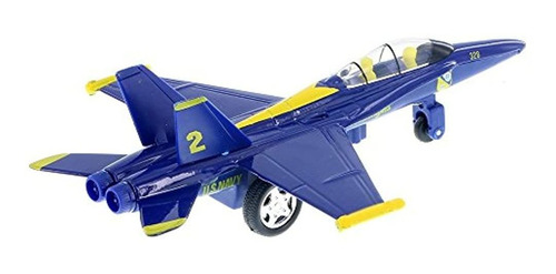 9 Xplanes Us Navy F18 Hornet Blue Jet Toy Con Accion De Retr