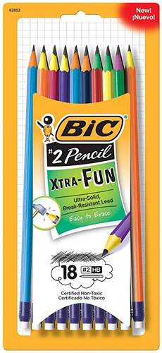 Bic Xtra-fun Lápiz De Grafito, 2 Hb, 18-count