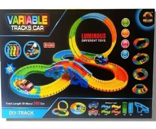 Pista Tracks Car Luminosa 156 Pcs 