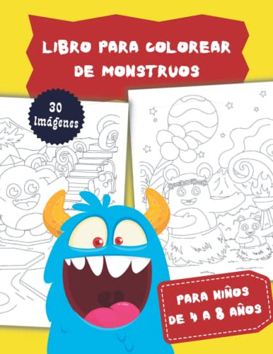 Libro Para Colorear De Monstruos Para Niños De 4 A 8 Años: L