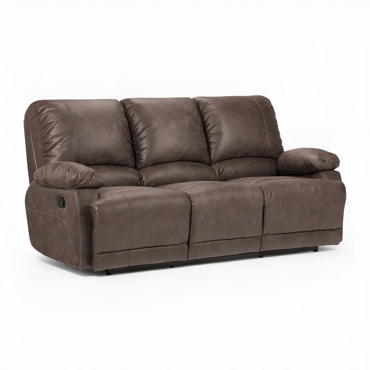 Sofá Reclinable Rosen Bucarest 3 Cuerpos Manual Tela Café