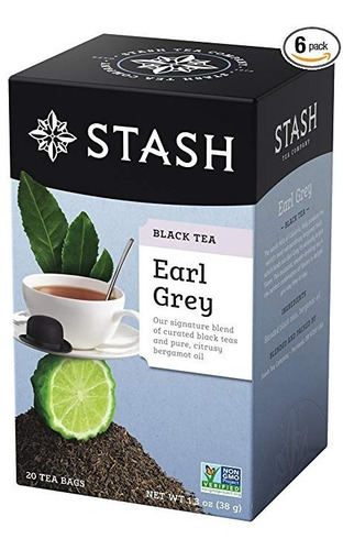 Esconder Té Earl Grey Tea Negro, 20 Count Bolsitas De Té En