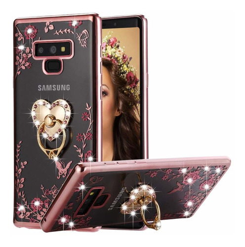 Galaxy Note 9 Case Pink Ring, Miniko (tm) Suave Y Delgado Bl