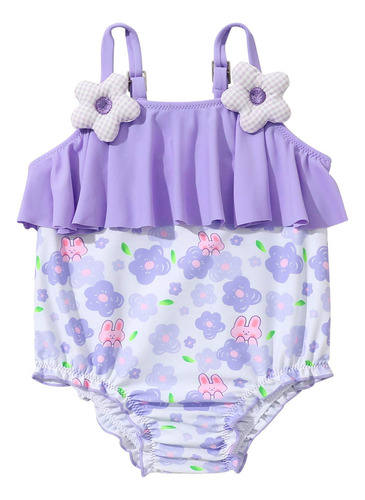 Traje De Baño Para Niñas, Traje De Baño Para Niños Con Borde