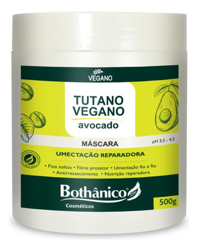 Máscara Tutano Vegano Avocado 500g Botânico