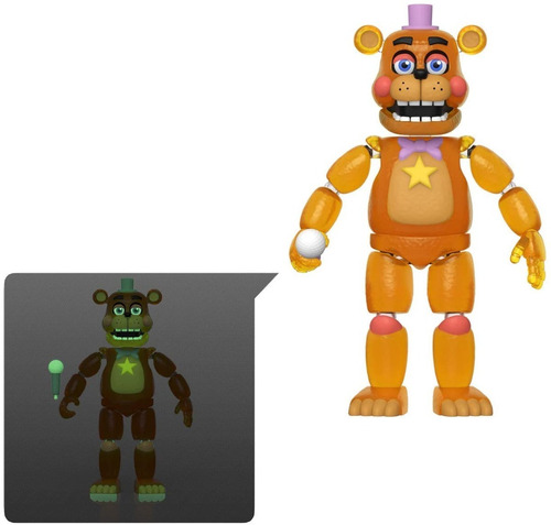 Five Nights At Freddys Rockstar Freddy Brilla En Oscuridad