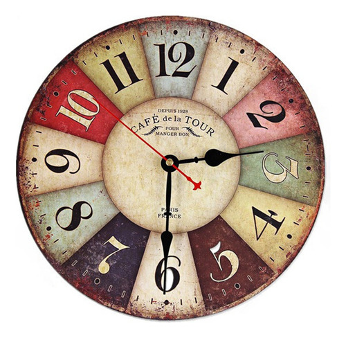 Reloj De Pared De Madera, Diseño Moderno, Vintage, Rústico,