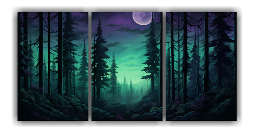 120x60cm Cuadros Decorativos De Un Bosque Encantado Flores